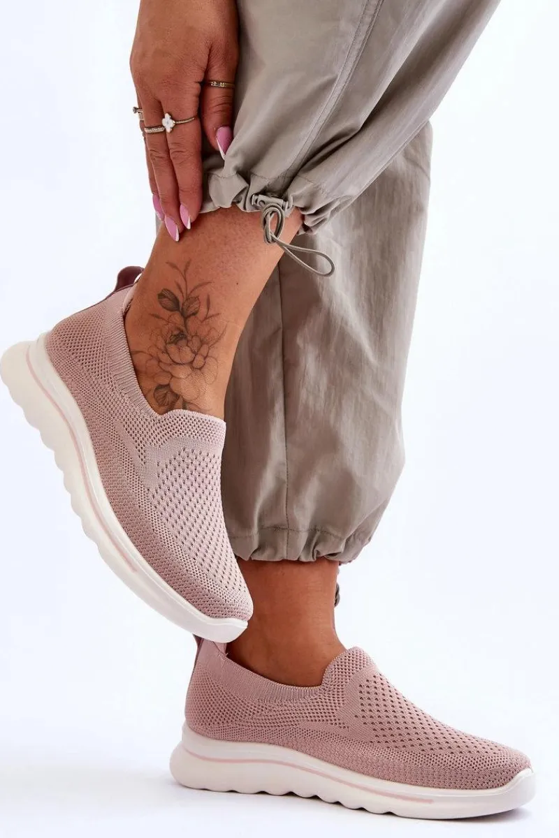 Hot Damskie Tenisówki Materiałowe Wsuwane Różowe Adiora Damskie Trampki Damskie Slip-On|Trampki Damskie Niskie