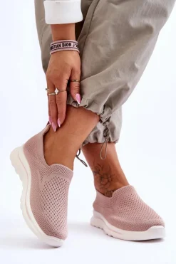 Hot Damskie Tenisówki Materiałowe Wsuwane Różowe Adiora Damskie Trampki Damskie Slip-On|Trampki Damskie Niskie