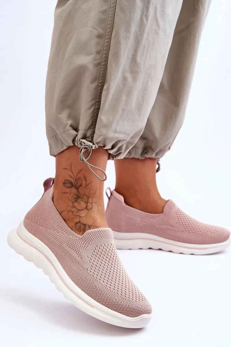 Hot Damskie Tenisówki Materiałowe Wsuwane Różowe Adiora Damskie Trampki Damskie Slip-On|Trampki Damskie Niskie
