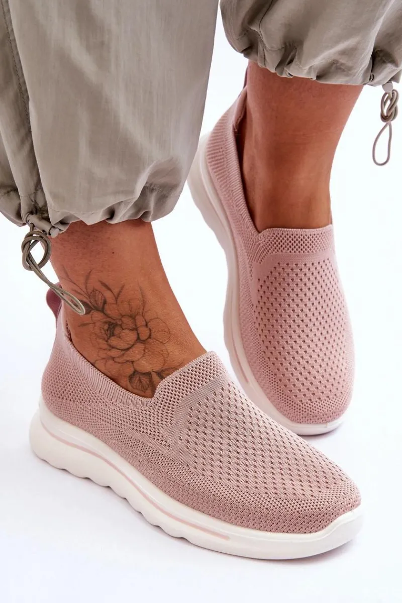 Hot Damskie Tenisówki Materiałowe Wsuwane Różowe Adiora Damskie Trampki Damskie Slip-On|Trampki Damskie Niskie