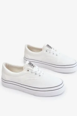 Best Big Star Shoes Damskie Tenisówki Na Platformie Big Star LL274228 Białe