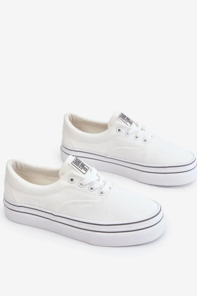 Best Big Star Shoes Damskie Tenisówki Na Platformie Big Star LL274228 Białe