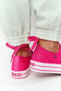 Online Damskie Tenisówki Na Platformie BIG STAR HH274054 Fuksja Damskie Trampki Damskie Big Star|Trampki Damskie Niskie