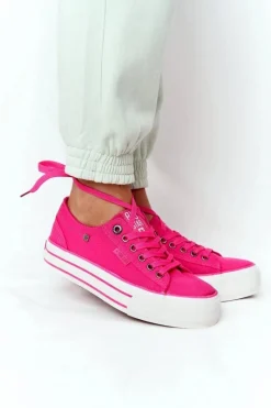 Online Damskie Tenisówki Na Platformie BIG STAR HH274054 Fuksja Damskie Trampki Damskie Big Star|Trampki Damskie Niskie