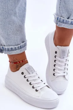Sale Big Star Shoes Damskie Tenisówki Na Platformie Big Star LL274A177 Białe