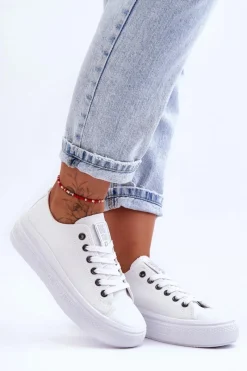 Sale Big Star Shoes Damskie Tenisówki Na Platformie Big Star LL274A177 Białe