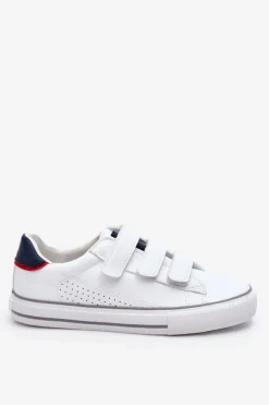 Best Damskie Tenisówki Na Rzepy Big Star LL274A207 Białe Damskie Trampki Damskie Big Star|Trampki Damskie Niskie