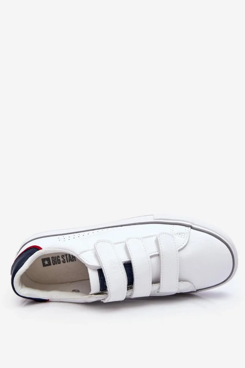 Best Damskie Tenisówki Na Rzepy Big Star LL274A207 Białe Damskie Trampki Damskie Big Star|Trampki Damskie Niskie