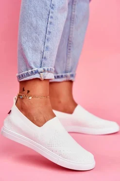 Trampki Damskie Slip-On|Trampki Damskie Big Star>Big Star Shoes Damskie Tenisówki Slip-on Białe Big Star FF274A608