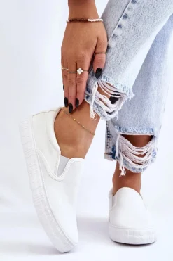 Trampki Damskie Slip-On|Trampki Damskie Big Star>Big Star Shoes Damskie Tenisówki Slip-On Big Star LL274389 Białe