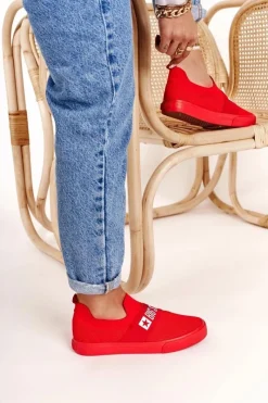 Trampki Damskie Slip-On|Trampki Damskie Big Star></noscript>Big Star Shoes Damskie Tenisówki Slip-on Big Star FF274220 Czerwone