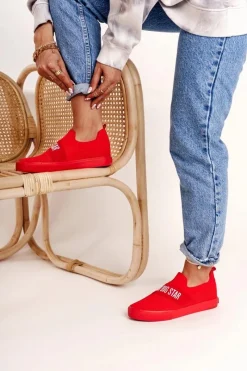 Trampki Damskie Slip-On|Trampki Damskie Big Star></noscript>Big Star Shoes Damskie Tenisówki Slip-on Big Star FF274220 Czerwone