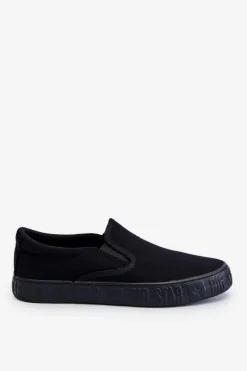 Sale Big Star Shoes Damskie Tenisówki Slip-On Big Star LL274392 Czarne