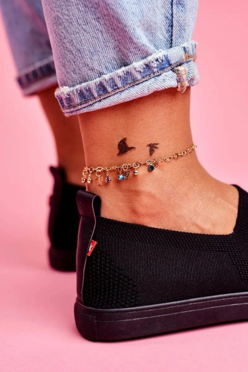 Best Big Star Shoes Damskie Tenisówki Slip-on Czarne Big Star FF274A609