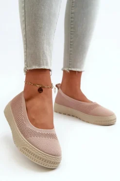 Hot Evento Damskie Tenisówki Slip-on Na Platformie Różowe Pimadea