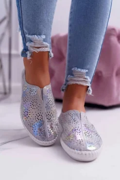 Hot Boto Damskie Tenisówki Szare Comfort Munda