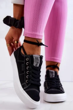 Hot Big Star Shoes Damskie Tenisówki Trampki BIG STAR JJ274098 Czarne