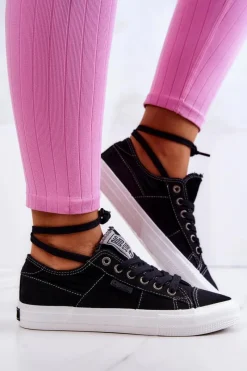 Hot Big Star Shoes Damskie Tenisówki Trampki BIG STAR JJ274098 Czarne