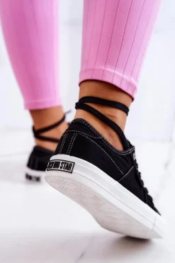 Hot Big Star Shoes Damskie Tenisówki Trampki BIG STAR JJ274098 Czarne