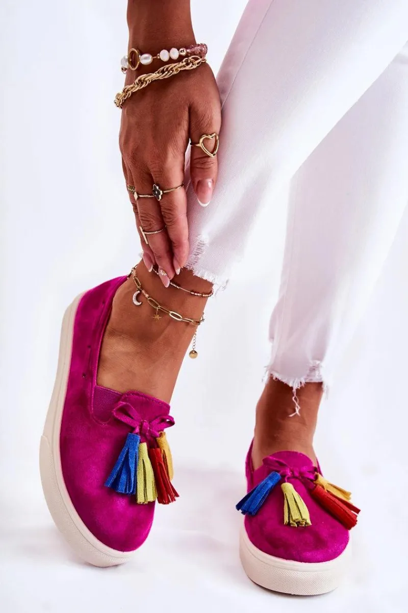 Trampki Damskie Slip-On>Boto Damskie Tenisówki Trampki Slip-On Fuksja Venira