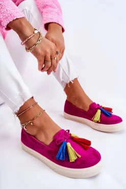 Trampki Damskie Slip-On>Boto Damskie Tenisówki Trampki Slip-On Fuksja Venira