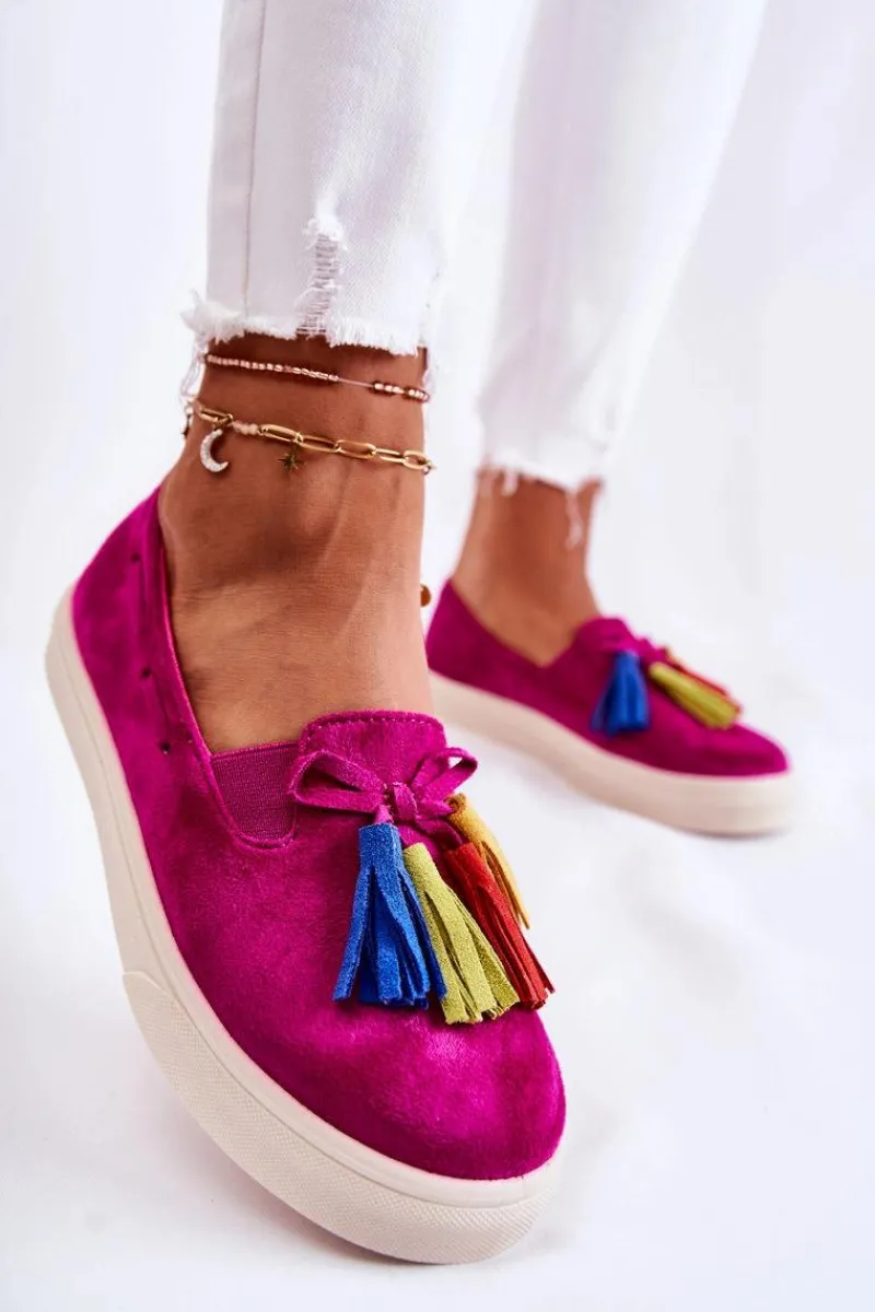 Trampki Damskie Slip-On>Boto Damskie Tenisówki Trampki Slip-On Fuksja Venira