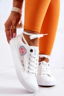 Trampki Damskie Big Star|Trampki Damskie Niskie>Big Star Shoes Damskie Tenisówki Trampki BIG STAR JJ274A253 Białe