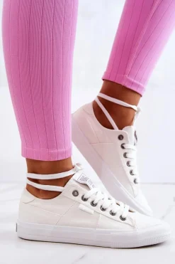 Best Big Star Shoes Damskie Tenisówki Trampki BIG STAR JJ274095 Białe