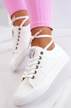 Best Big Star Shoes Damskie Tenisówki Trampki BIG STAR JJ274095 Białe
