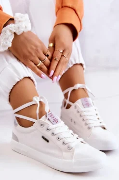 Trampki Damskie Cross Jeans|Trampki Damskie Niskie></noscript>Cross Jeans Damskie Tenisówki Wiązane JJ2R4038C Białe