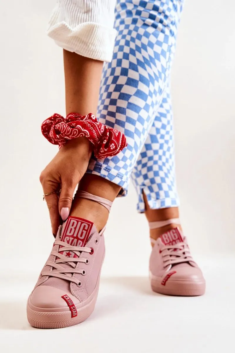 Discount Big Star Shoes Damskie Trampki Big Star JJ274167 Różowe Różowy