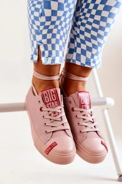Discount Big Star Shoes Damskie Trampki Big Star JJ274167 Różowe Różowy