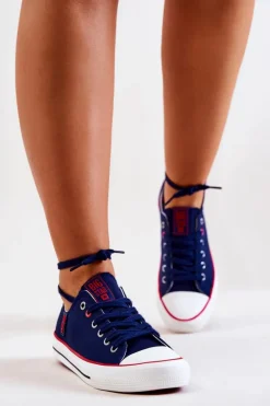 Online Big Star Shoes Damskie Trampki BIG STAR JJ274121 Granatowe