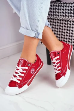 Trampki Damskie Big Star|Trampki Damskie Niskie>Big Star Shoes Damskie Trampki Big Star Czerwone FF274226