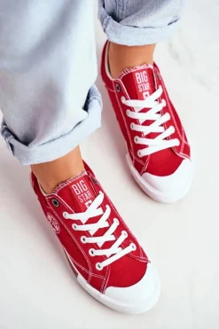 Trampki Damskie Big Star|Trampki Damskie Niskie></noscript>Big Star Shoes Damskie Trampki Big Star Czerwone FF274226