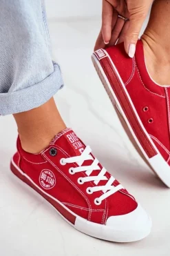 Trampki Damskie Big Star|Trampki Damskie Niskie></noscript>Big Star Shoes Damskie Trampki Big Star Czerwone FF274226