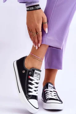 Discount Damskie Trampki Big Star T274023 Czarne Damskie Trampki Damskie Big Star|Trampki Damskie Niskie