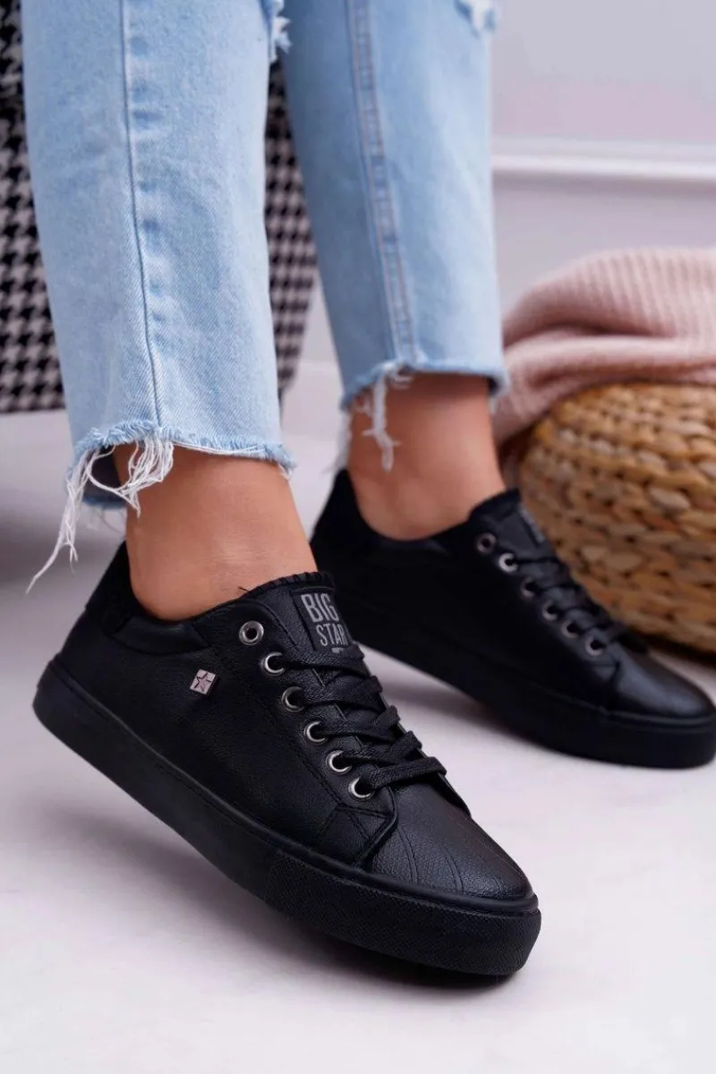 Sale Damskie Trampki Big Star Czarne BB274032 Damskie Trampki Damskie Big Star|Trampki Damskie Niskie