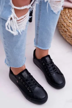 Sale Damskie Trampki Big Star Czarne BB274032 Damskie Trampki Damskie Big Star|Trampki Damskie Niskie