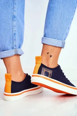 Online Damskie Trampki Big Star Granatowe FF274A070 Damskie Trampki Damskie Big Star|Trampki Damskie Niskie