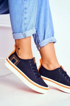 Online Damskie Trampki Big Star Granatowe FF274A070 Damskie Trampki Damskie Big Star|Trampki Damskie Niskie