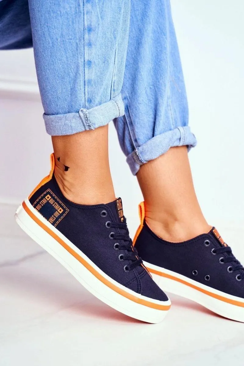 Online Damskie Trampki Big Star Granatowe FF274A070 Damskie Trampki Damskie Big Star|Trampki Damskie Niskie