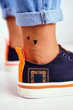 Online Damskie Trampki Big Star Granatowe FF274A070 Damskie Trampki Damskie Big Star|Trampki Damskie Niskie