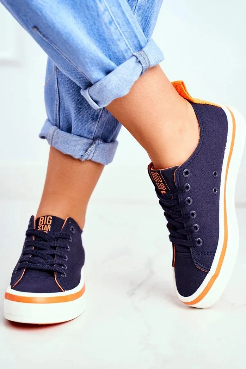 Online Damskie Trampki Big Star Granatowe FF274A070 Damskie Trampki Damskie Big Star|Trampki Damskie Niskie