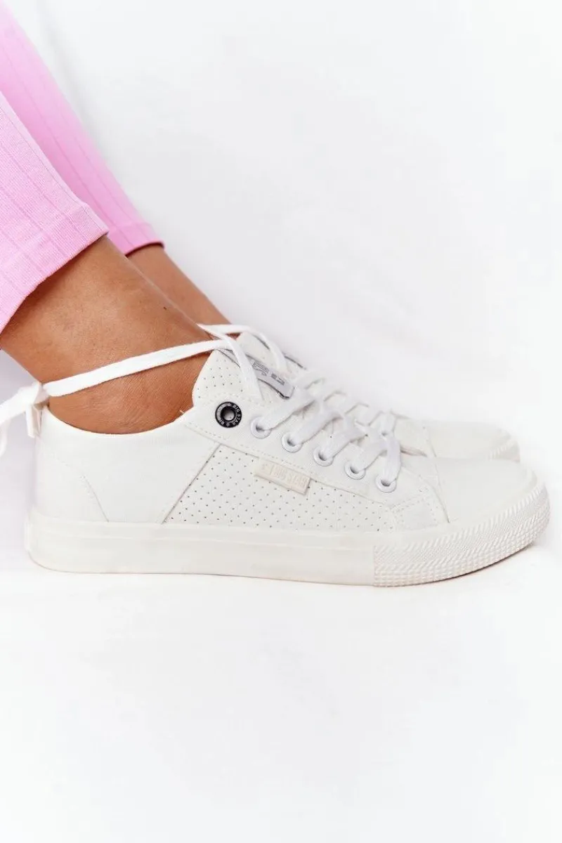 Outlet Big Star Shoes Damskie Trampki BIG STAR HH274017 Białe