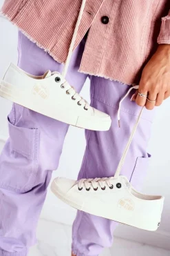 Trampki Damskie Big Star|Trampki Damskie Niskie>Big Star Shoes Damskie Trampki Big Star Białe FF274124