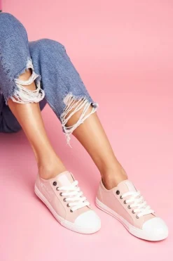 Best Damskie Trampki Big Star Różowe FF274080 Damskie Trampki Damskie Big Star|Trampki Damskie Niskie