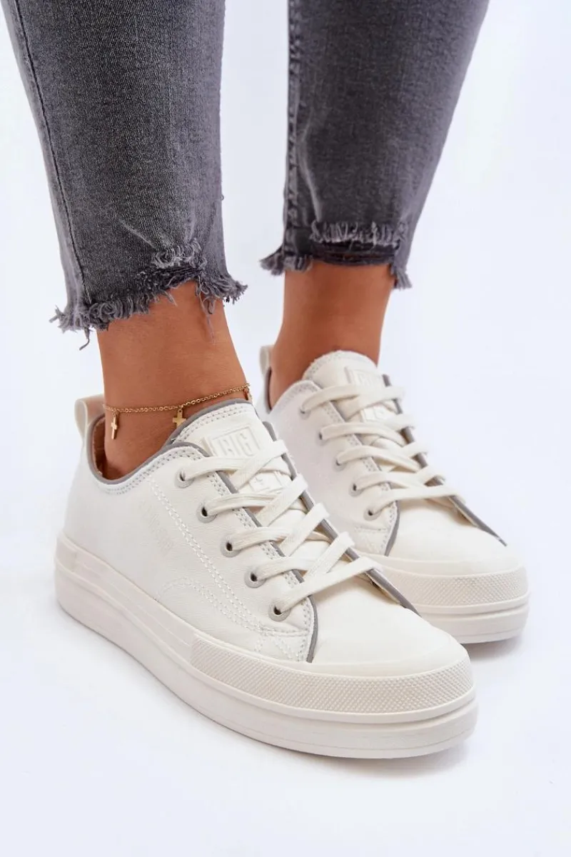 Trampki Damskie Big Star|Trampki Damskie Niskie>Big Star Shoes Damskie Trampki Big Star NN274850 Białe Biały