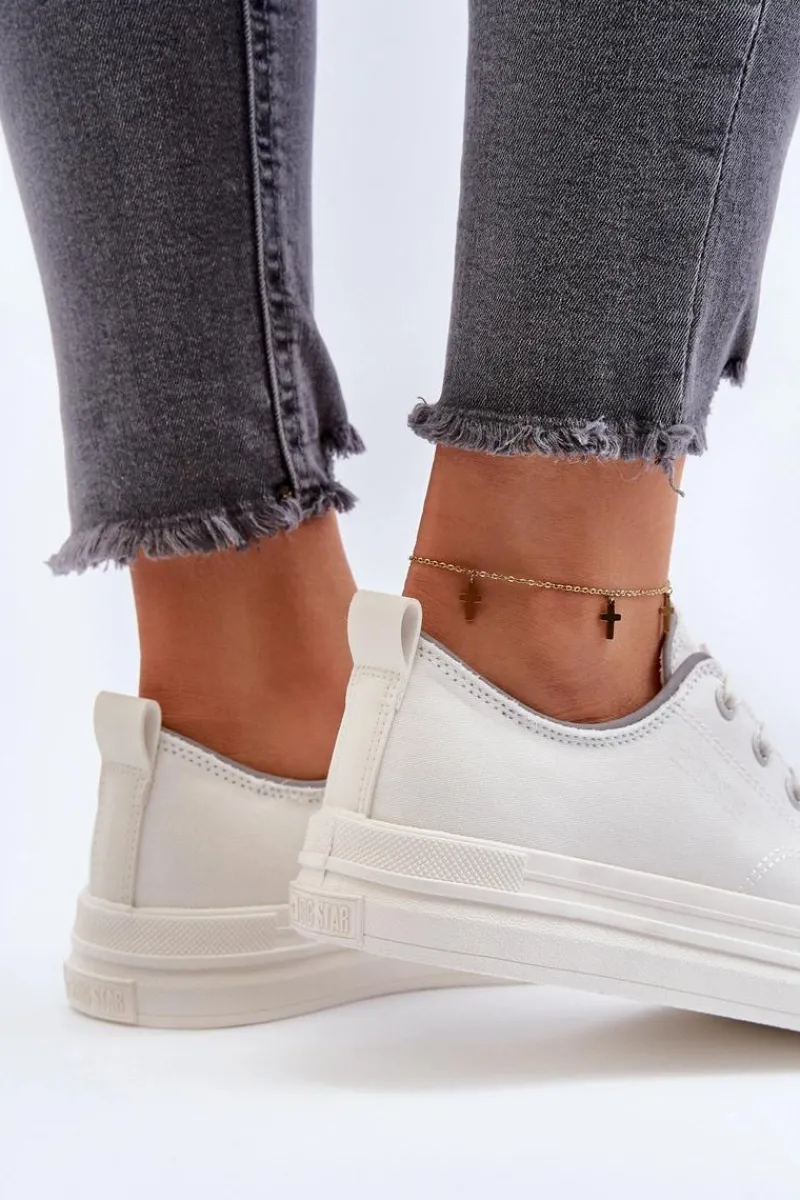 Trampki Damskie Big Star|Trampki Damskie Niskie>Big Star Shoes Damskie Trampki Big Star NN274850 Białe Biały