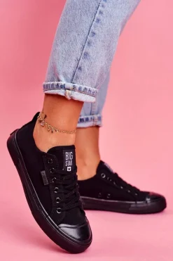 Trampki Damskie Big Star|Trampki Damskie Niskie>Big Star Shoes Damskie Trampki Big Star Czarne FF274A080